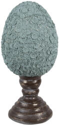 Clayre & Eef Ou decorativ Paste polirasina maro albastru 16x34 cm (6PR5155)