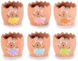 Decorer Set 6 decoratiuni din ceramica model Oua si Iepurasi 12x11x10 cm (A71.41.35)