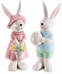 Decorer Set 2 figurine Iepurasi Paste 10.5x10.5x28 cm (A71.46.32)