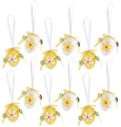 Decorer Set 12 oua decorative din plastic 76D 3x4 cm (A54.43.76D)