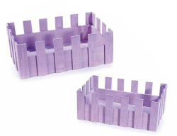 Decorer Set 2 cosuri din lemn mov 27x18x10 cm (A51.43.90D)