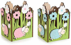 Decorer Set 2 cosulete Paste lemn 11.5x10.5x15.5 cm (A51.55.29)