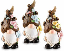 Decorer Set 3 figurine Gnomi teracota multicolora 11x9x22.5 cm (A70.03.87)