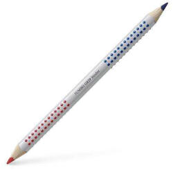 Faber-Castell Ceruza, FABER-CASTELL Grip 110910, piros-kék, háromszögletű, vastag (CFCGPKV)