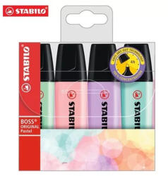 STABILO Szövegkiemelő, STABILO BOSS Original, 2-5 mm, pasztell, 4db-os készlet (SZKSBO4KLTP)