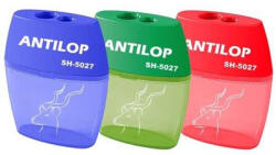 ANTILOP Hegyező, ANTILOP SH-5027, tartályos, kétlyukú, piros (HASH5027TKLYP)