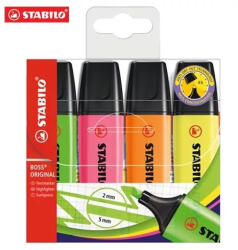 STABILO Szövegkiemelő, STABILO BOSS Original, 2-5 mm, 4db-os készlet (SZKSBO4KLT)