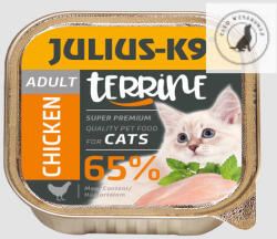  Julius-K9 Cat Terrine Adult - nedveseledel felnőtt macskák részére (100g) 4 féle ízben (313320)