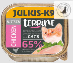  Julius-K9 Cat Terrine Kitten Chicken - nedveseledel (csirke) kölyök macskák részére (16 x 100g) (313322)