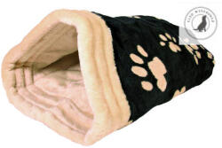TRIXIE Jasira Cuddly Bag - bújózsák (fekete/ tappancs mintával) macskák részére (25x27x45cm) (028-36863)