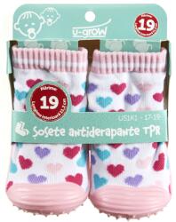 U-Grow Sosete cu talpa antiderapanta U-grow, Multicolor, marime 19 (US1K1-17-19)