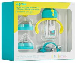 U-Grow Pachet 3 in 1, cana 260 ml, blue, U-Grow (UG-3IN1-BL)