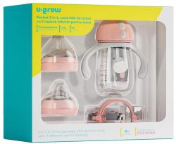 U-Grow Pachet 3 in 1, cana 260 ml, roz, U-Grow (UG-3IN1-PK)
