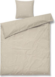 Juna Lenjerie de pat Daisy 140 x 220 cm nisipie cu față de pernă 60 x 63 cm (646626) Lenjerie de pat