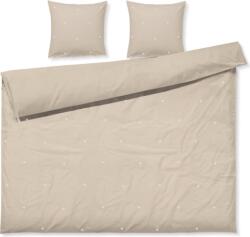 Juna Lenjerie de pat Daisy 220 x 220 cm nisipie cu 2 fețe de pernă 50 x 60 cm (646630) Lenjerie de pat