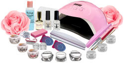 MoonbasaNails Zselés műköröm szett 90W-os pink LED lámpával