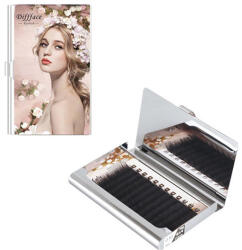 MoonbasaNails Szálas műszempilla-Dupla végű (0.1mm baby-curl12 lines) 8mm #1027 Fekete
