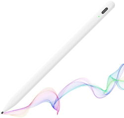 Techsuit Stylus Pen Stylus Pen pentru Tableta, Bluetooth, Type-C, 130mAh, 5V, 0.2A - (A580S) - White (KF2342764) - vexio