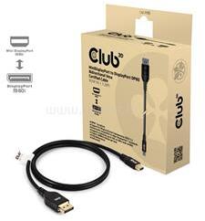 Club 3D Kábel - CAC-1116 (MiniDP to DP, DP80, Bidirekcionális, VESA, 4K240Hz, 8K60Hz, 10K60Hz, 1m) (CAC-1116) (CAC-1116)