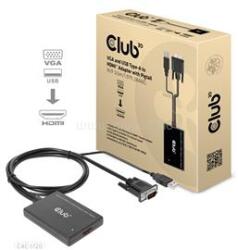 Club 3D Átalakító - CAC-1720 (USB-A & VGA to HDMI, M/F, 0.6m, 28AWG, Full HD 1080p) (CAC-1720) (CAC-1720)