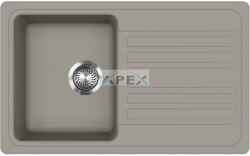 Evido Home 45S gránit mosogató, 765 x 460mm, platina (442065) - webmuszaki