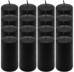 Nexos Set de lumânări cilindrice, 10 cm, Ø 5 cm, negru, 16 buc (DK47108_SL16)