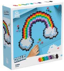 Plus-Plus Puzzle pe numere Plus-Plus, 500 piese, Curcubeu (PP3913) - ookee