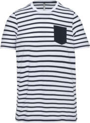 Kariban Gyerek póló Kariban KA379 Kids' Striped Short Sleeve Sailor T-Shirt With pocket -12/14, Striped White/Navy