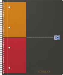 OXFORD Agenda Oxford International Active Book, A4+, 80 file, coperta PP, gri, patratele OX104329