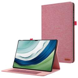 Gigapack Huawei Matepad Pro 12.2 Gigapack Tok Álló, Bőr Hatású Flip, Textil Hatás, Rózsaszín