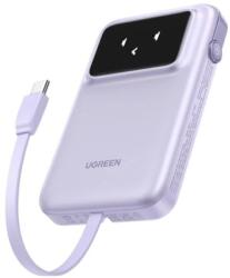 UGREEN 10000mAh Quick Charging Robot 30W Power Bank Build-in USB-C Cable, lila (35604B)