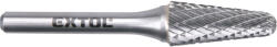 Extol freză rotativă din carbură, conică, cu nas rotund, diametru 12x28mm/culmea 6mm, crestătură transversală