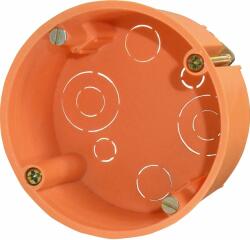 Szerelvénydoboz üreges falhoz, átmérő: 68 mm x 60 mm, narancssárga, IP30 (391507)