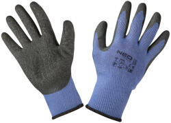NEO TOOLS Munkakesztyű latex bevonatú pamut poliészterrel, 2143x, 8", min. rendelés: 5pár (97-640-8)
