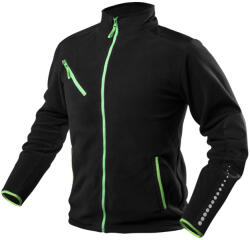 NEO TOOLS Polár munkavédelmi kabát, Premium, fekete, Cordura megerősítésekkel, 300g/m2, L (81-507-L) - neo24