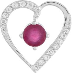  Ezüst Medál Thai Rubinnal és Fehér Topázzal, PCY10971
