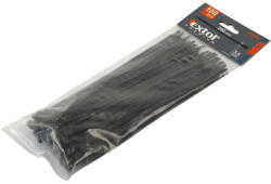 Extol legături pentru cabluri 4, 8x300mm 100pcs, nailon negru; rezistent la UV, acid și alcalin