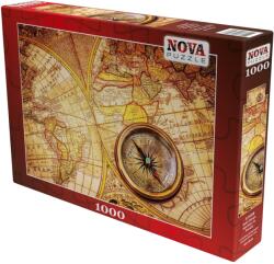 Nova Puzzle Puzzle Nova puzzle din 1000 piese - Busolă și harta lumii vechi (41038) Puzzle