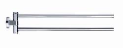 Duravit D-Code - Forgatható törölközőtartó, 450 mm hosszú, krómozott 0099221000 (0099221000)