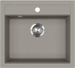 Evido QUADRO 6 gránit mosogató, 565 x 510 mm, platina (442063) - watermarkt