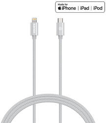 Kanex Premium DuraBraid USB-C - Lightning kábel ezüst (K157-1528-1MSV)