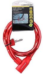 Dunlop lopásgátló kerékpárkulcsos zár piros (8711252563749_RED)