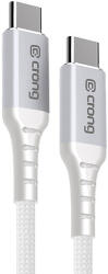 Crong Armor Link - 60 W PD 3A USB-C-USB-C kábel 25 cm fehér (CRGAL025USCCWHI)