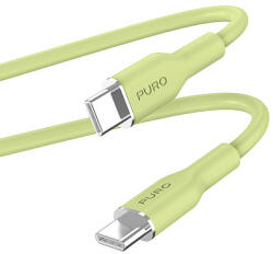 PURO ICON puha kábel - USB-C kábel 1, 5 m-es USB-C-hez Matcha zöld (PUUSBCUSBCICONLGRN)
