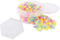 Playbox PlayBox: 5mm-es MIDI vasalható átlátszó gyöngy 1000db-os hatszögletű alaplappal (2456650) - jatekshop