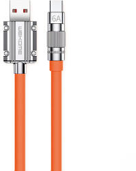 Wekome WDC-186 Wingle Series - USB-A-USB-C gyorstöltő csatlakozókábel, 1 m narancs (WK-WDC-186_02_ORANGE)