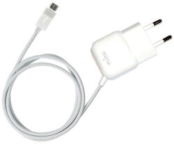 PURO Mini utazási töltő - Hordozható fali töltő Micro USB kábellel fehér (MTCMICROWHI)