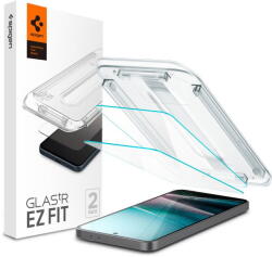 Spigen AGL09202 Samsung Galaxy A36 Spigen GlastR EZ Fit edzett üveg képernyővédő fólia, felhelyezést segítő kerettel, 2 db-os csomag, átlátszó (AGL09202)