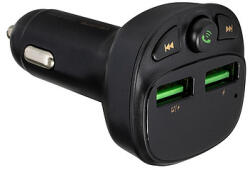 WEKOME WP-C26 - Bluetooth / MicroSD / 2x USB-A FM adó + 17 W-os autós töltő fekete (WK-WP-C26)