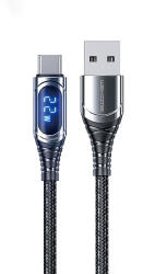 Wekome WDC-166 Sakin Series - USB-A-USB-C 6A gyorstöltő csatlakozókábel, 1 m-es tarnish (WK-WDC-166_02)